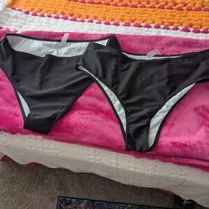 Basic Black Bikini Bottoms Lined